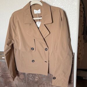 NEW Women's Tan Double-Breasted Jacket